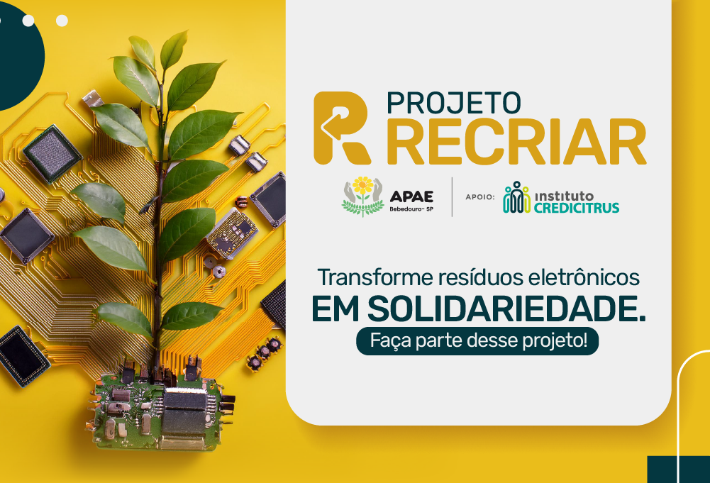 Projeto Recriar: Transforme resíduos eletrônicos em solidariedade