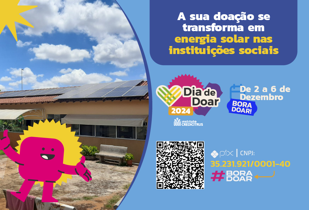 Dia de Doar: ajude a instalar energia solar em instituições sociais